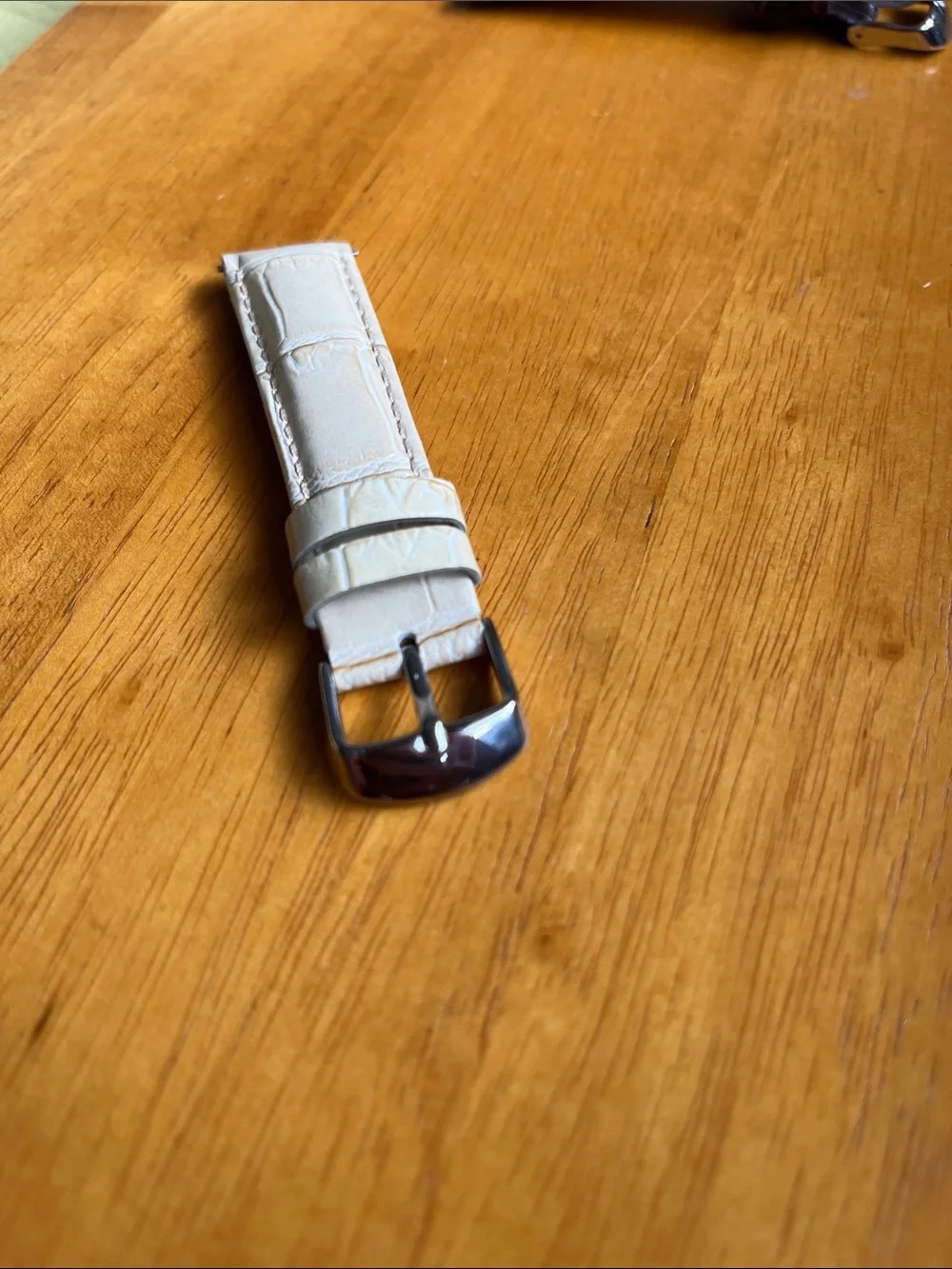 Croc-Embossed Leather Watch Strap for Michele Watches